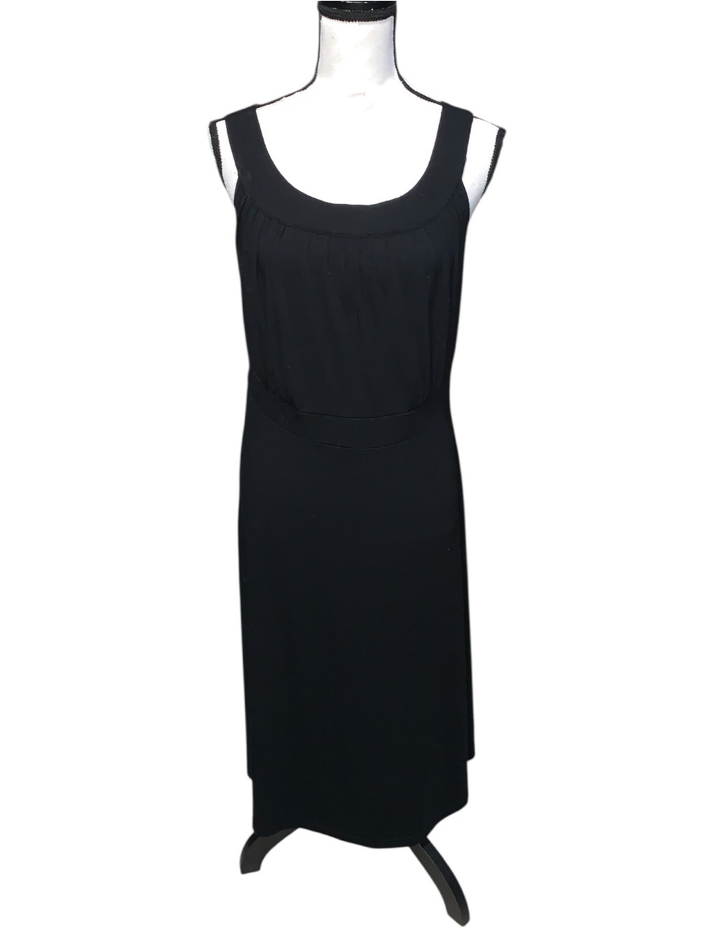 Lane Bryant Classic Black Sleeveless Midi Dress Scoop Neck Womans 14/16